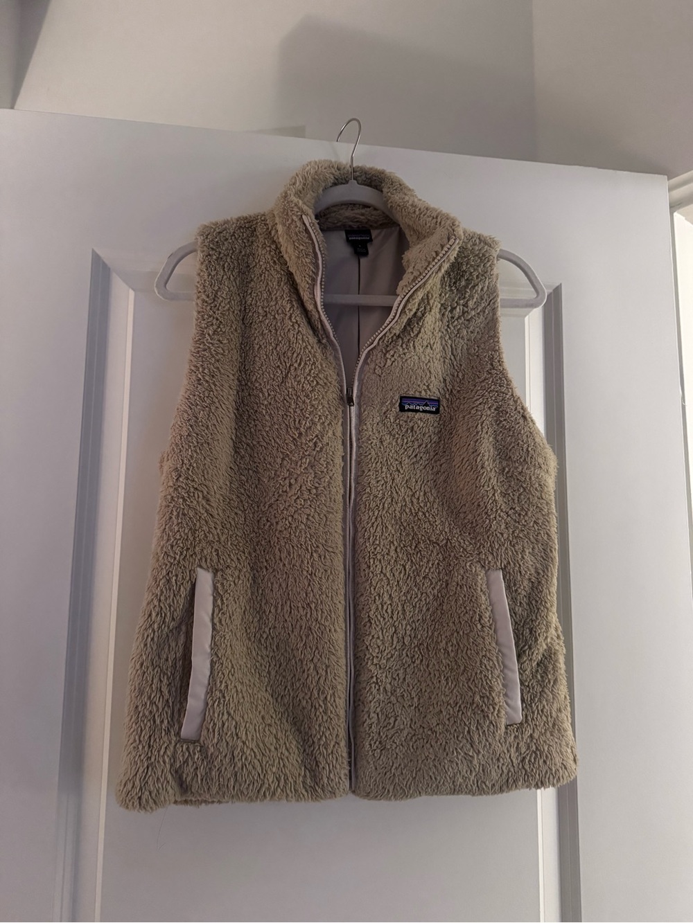 Patagonia Beige Sherpa Teddy Fleece Vest